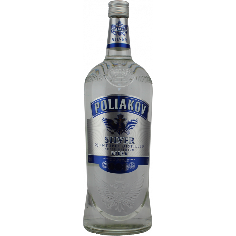 Photographie d'une bouteille de Vodka Poliakov Silver