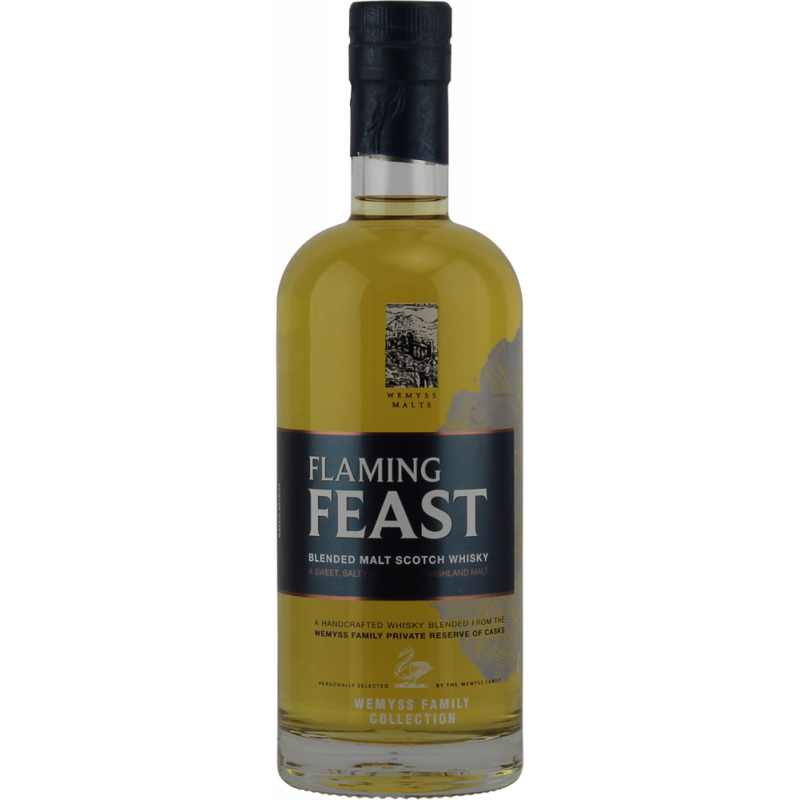 Photographie d'une bouteille de Whisky Flaming Feast Wemyss