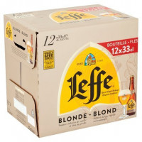 Photographie d'une bouteille de bière LEFFE BLONDE