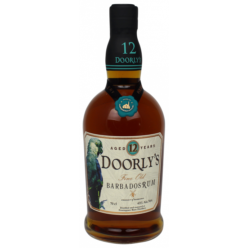 Photographie d'une bouteille de Rhum Doorly's 12 ans