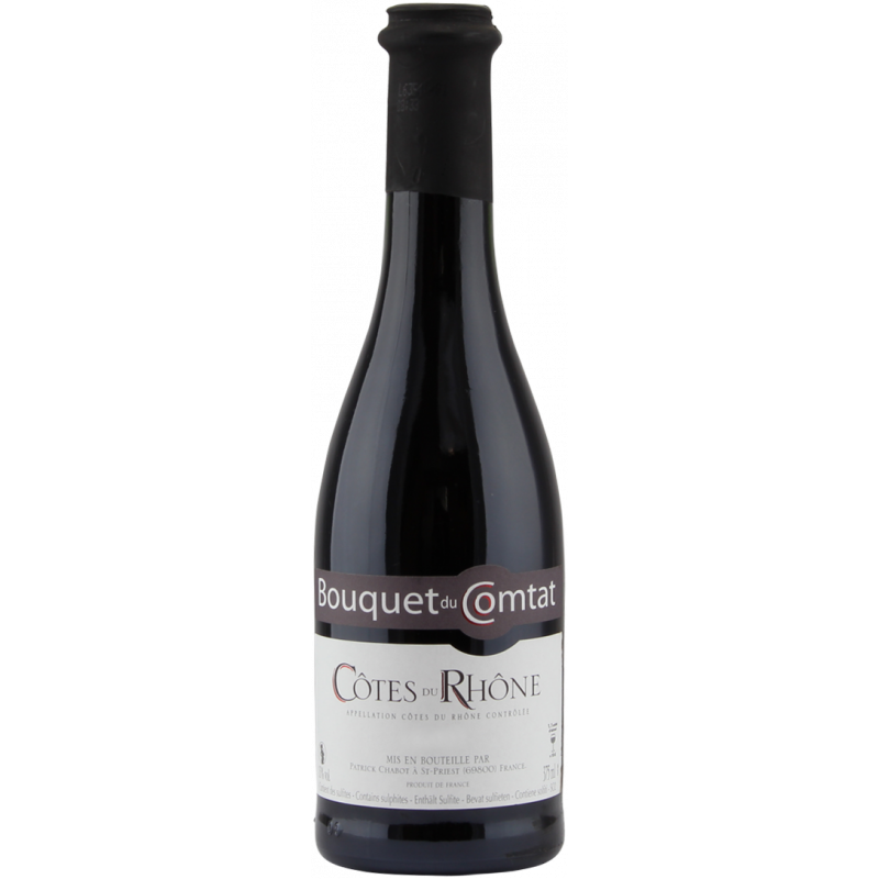 Photographie d'une bouteille de vin rouge BOUQUET DU COMTAT 37.5 CL