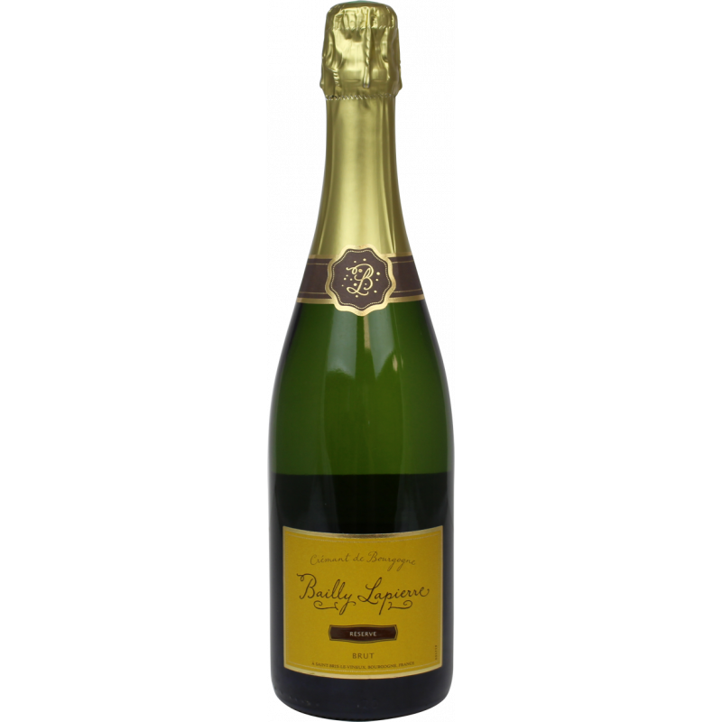 Photographie d'une bouteille de cremant de bourgogne bailly lapierre reserve 75 cl