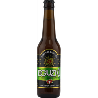 Photographie d'une bouteille de bière Eguzki Bière Blonde Basque 33cl