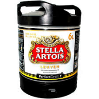 Photographie d'un fût de bière Stella Artois Fût 6L