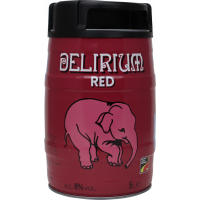 Photographie d'un fût de bière Delirium Red Fût 5L