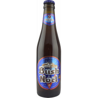 Photographie d'une bouteille de bière bush de noel