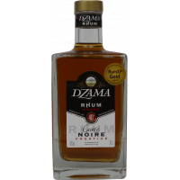 Photographie d'une bouteille de Rhum Dzama Cuvée Noire Prestige