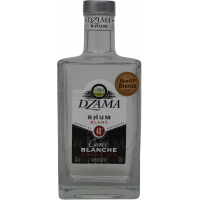 Photographie d'une bouteille de Rhum Dzama Cuvée Blanche Prestige