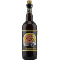 Photographie d'une bouteille de bière Rince Cochon Blonde 75cl