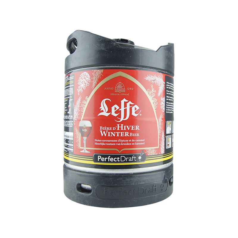 Photographie d'un fût de bière Leffe d'Hiver Fût 6L