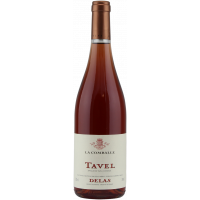 Photographie d'une bouteille de vin rosé La Comballe Delas AOC Tavel 75 cl