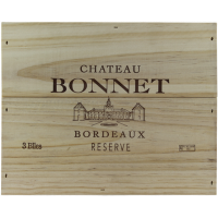Photographie d'une bouteille de vin rouge COFFRET CHATEAU BONNET RESERVE