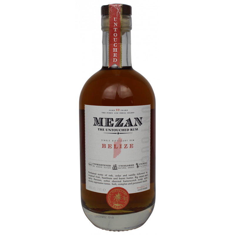 Photographie d'une bouteille de Rhum Mezan Belize 2008