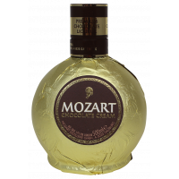 Photographie d'une bouteille de Liqueur de Chocolat Mozart