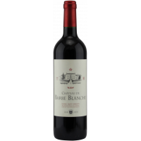 Photographie d'une bouteille de vin rouge chateau barbe blanche aoc rouge 2019 75 cl cb