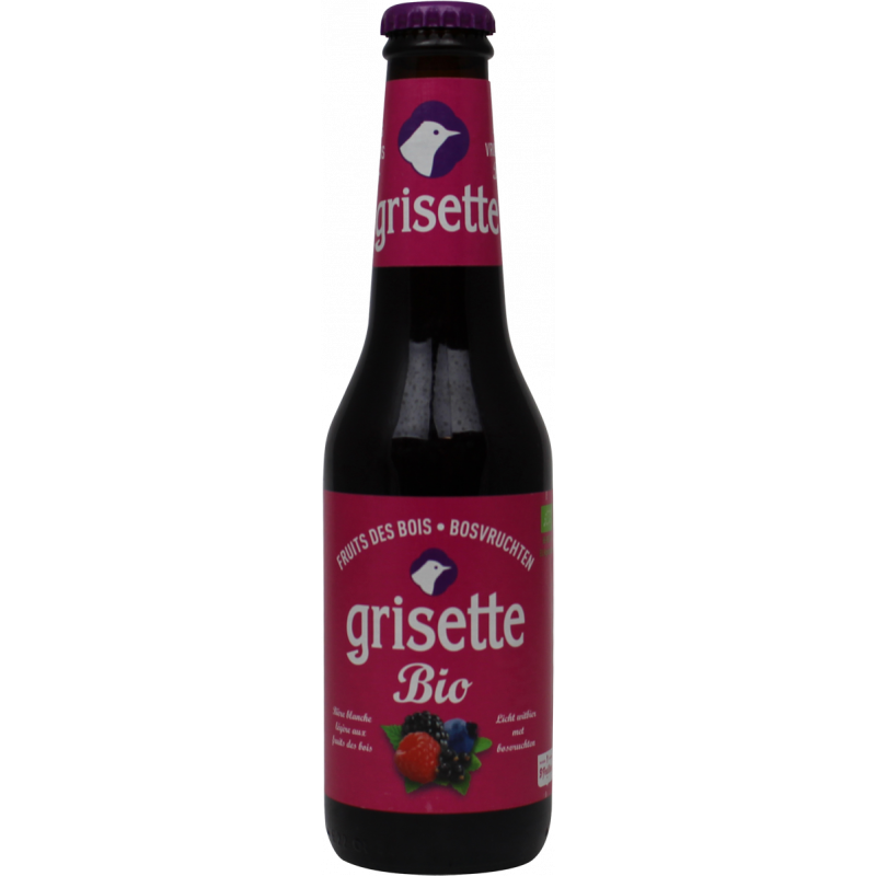 Photographie d'une bouteille de bière Grisette Fruits des Bois BIO 25cl