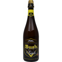 Photographie d'une bouteille de bière Bush Blonde Triple 75cl