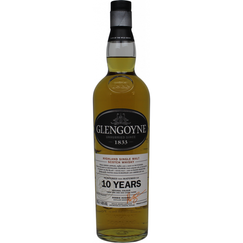 Photographie d'une bouteille de Whisky Glengoyne 10 ans