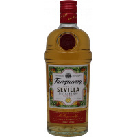 Photographie d'une bouteille de Gin Tanqueray Flor de Sevilla