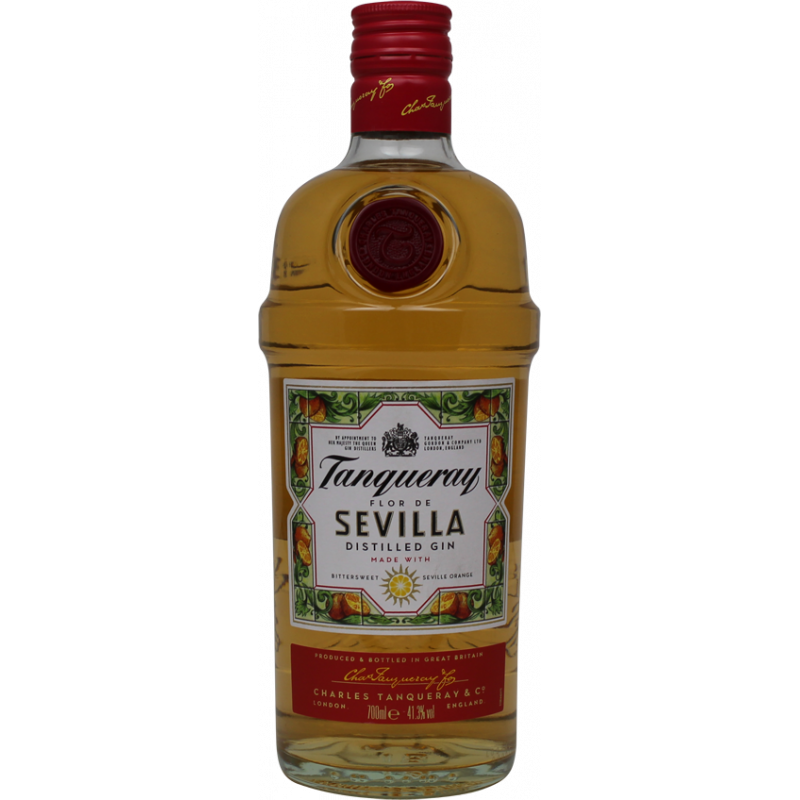 Photographie d'une bouteille de Gin Tanqueray Flor de Sevilla