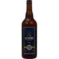 Photographie d'une bouteille de bière La Fière Blonde 75cl