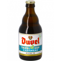 Photographie d'une bouteille de bière Duvel Tripel HOP Cashmere 33cl