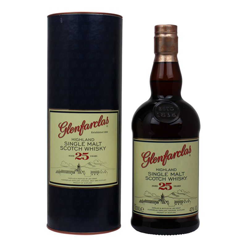 Photographie d'une bouteille de Whisky Glenfarclas 25 ans