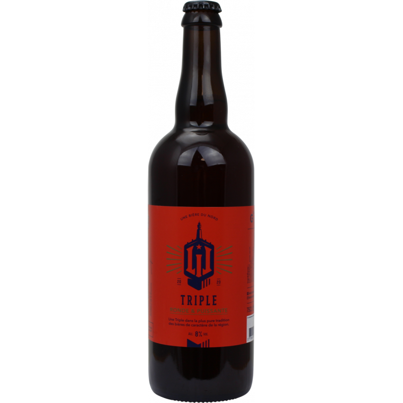 Photographie d'une bouteille de bière Lil Triple 75cl