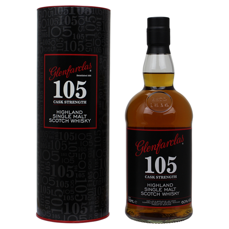 Photographie d'une bouteille de Whisky Glenfarclas 105 Cask Strenght