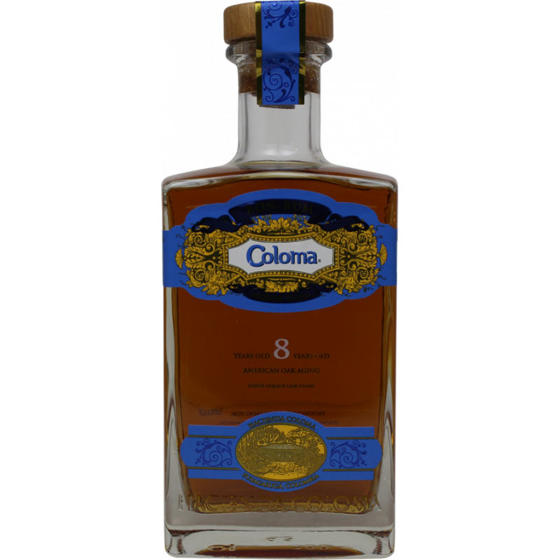 Photographie d'une bouteille de Rhum Coloma 8 ans