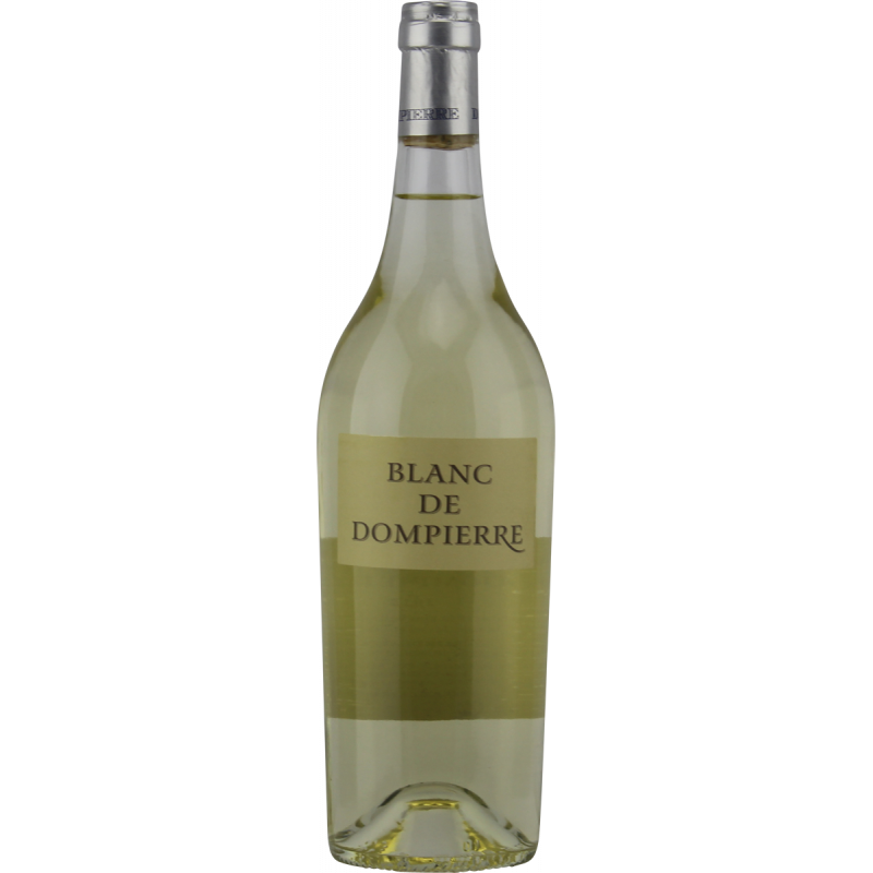 Photographie d'une bouteille de vin blanc blanc de dompierre aoc blanc 2019 75 cl
