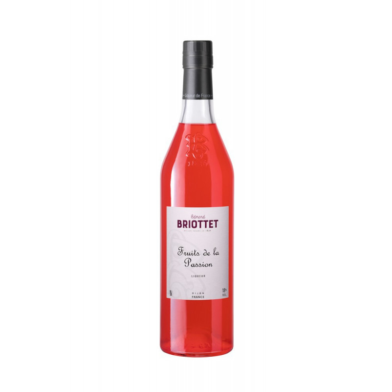 Photographie d'une bouteille de Liqueur de Fruits de la Passion Briottet