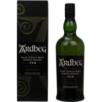 Photographie d'une bouteille de Whisky Ardbeg 10 ans