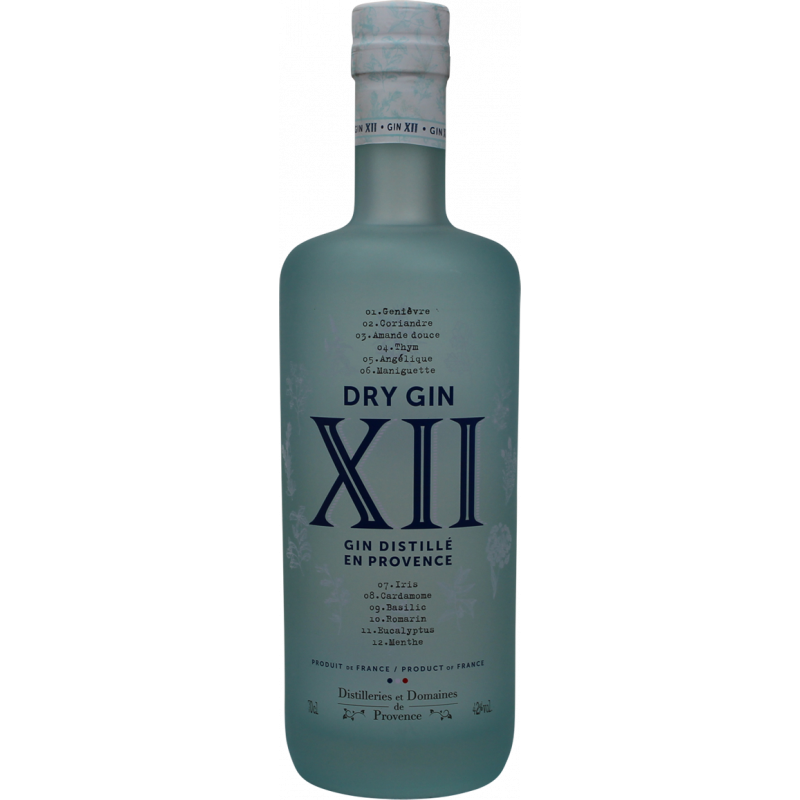 Photographie d'une bouteille de Gin XII Dry Gin