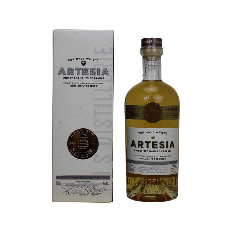 Photographie d'une bouteille de Whisky Artesia Single Malt