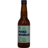 Photographie d'une bouteille de bière Poule Mouillée IPA 33cl