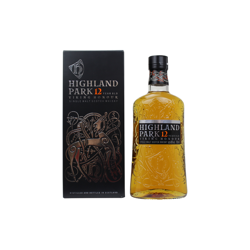 Photographie d'une bouteille de Whisky Highland Park 12 ans