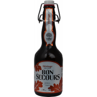 Photographie d'une bouteille de bière Bon Secours Héritage Ambrée 33cl