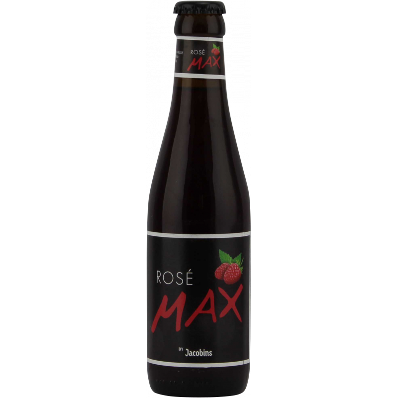 Photographie d'une bouteille de bière Rosé Max By Jacobins 25cl