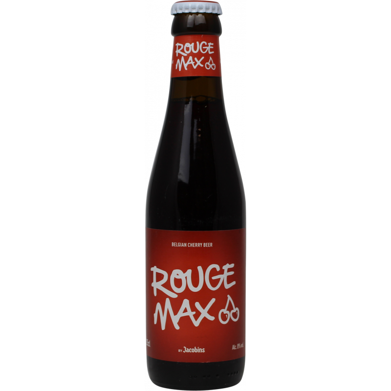 Photographie d'une bouteille de bière Rouge Max By Jacobins 25cl