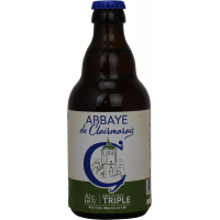 Photographie d'une bouteille de bière Abbaye de Clairmarais Triple 33cl