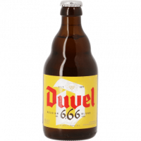 Photographie d'une bouteille de bière Duvel 6.66 33cl