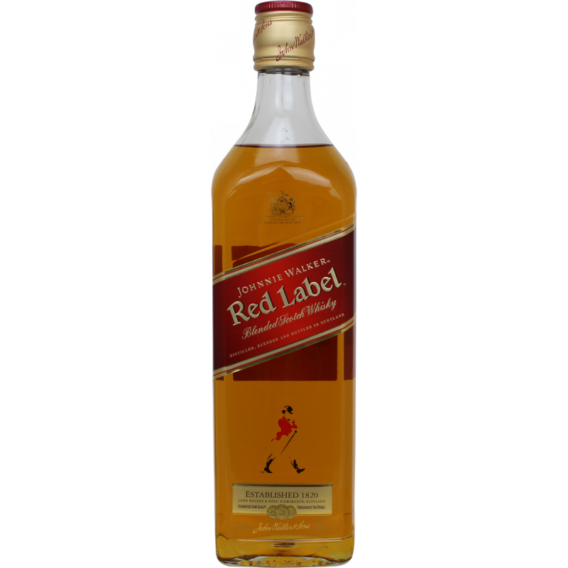 Photographie d'une bouteille de Whisky Johnnie Walker Red Label