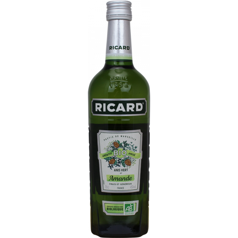 Photographie d'une bouteille de Ricard Bio Amande