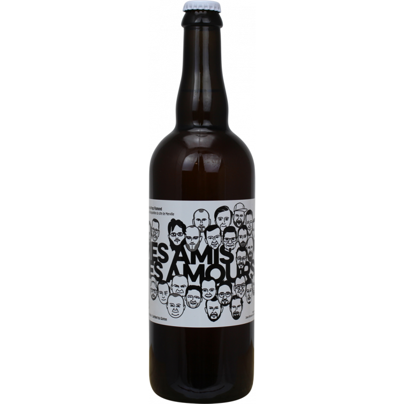 Photographie d'une bouteille de bière Mes Amis Mes Amours 75cl