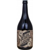 Photographie d'une bouteille de bière wilde leeuw triple brett en fut de bourg