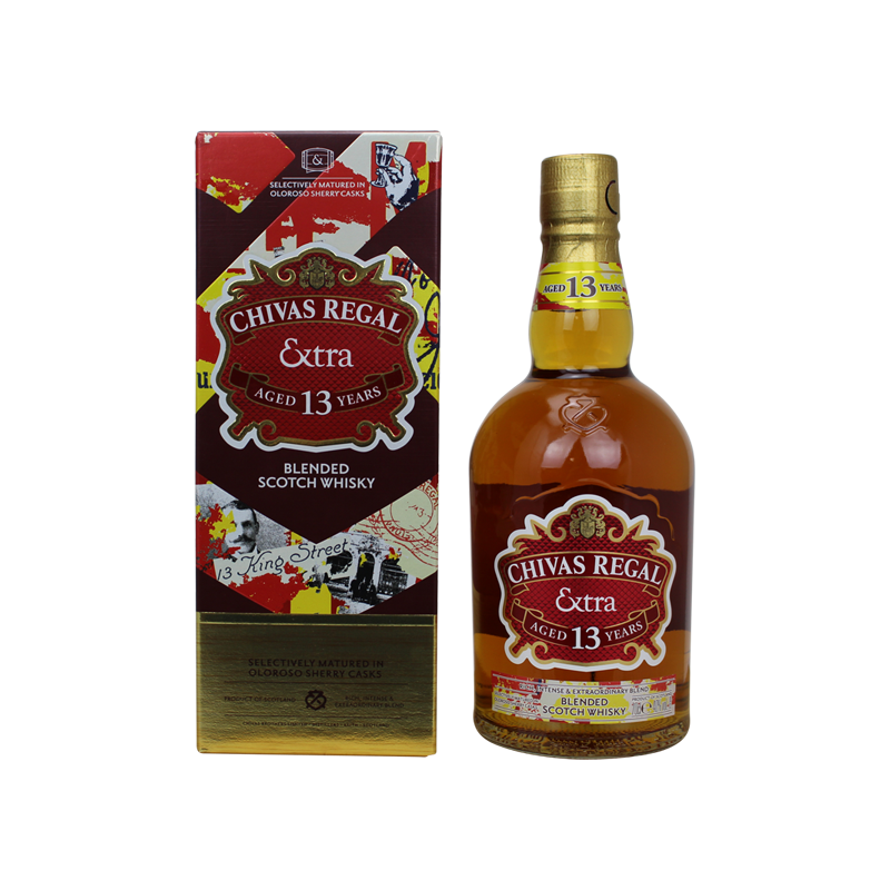 Photographie d'une bouteille de Whisky Chivas Regal Extra 13 ans