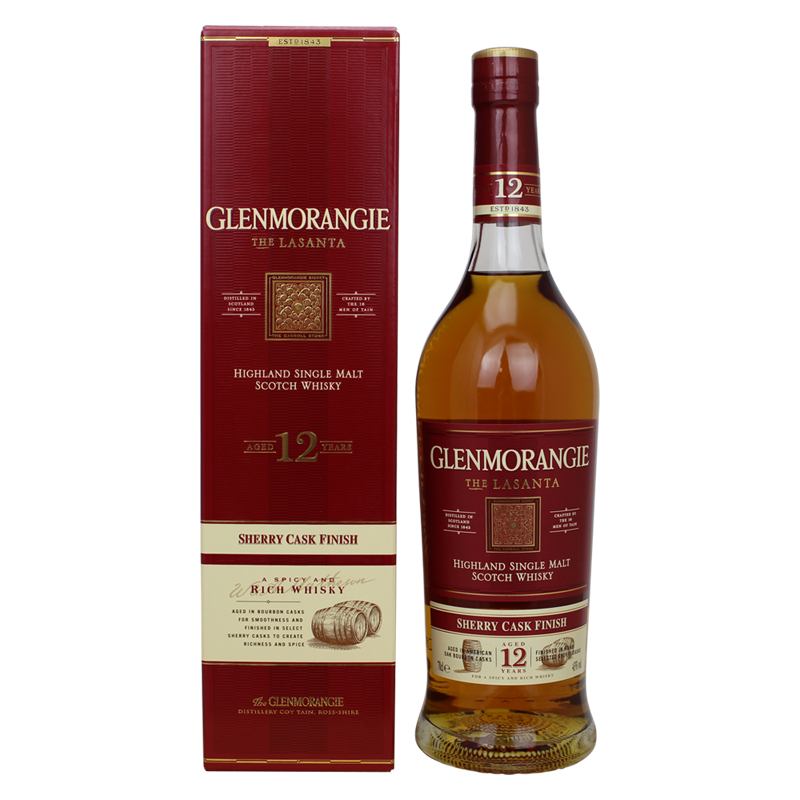 Photographie d'une bouteille de Whisky Glenmorangie The Lasanta 12 ans