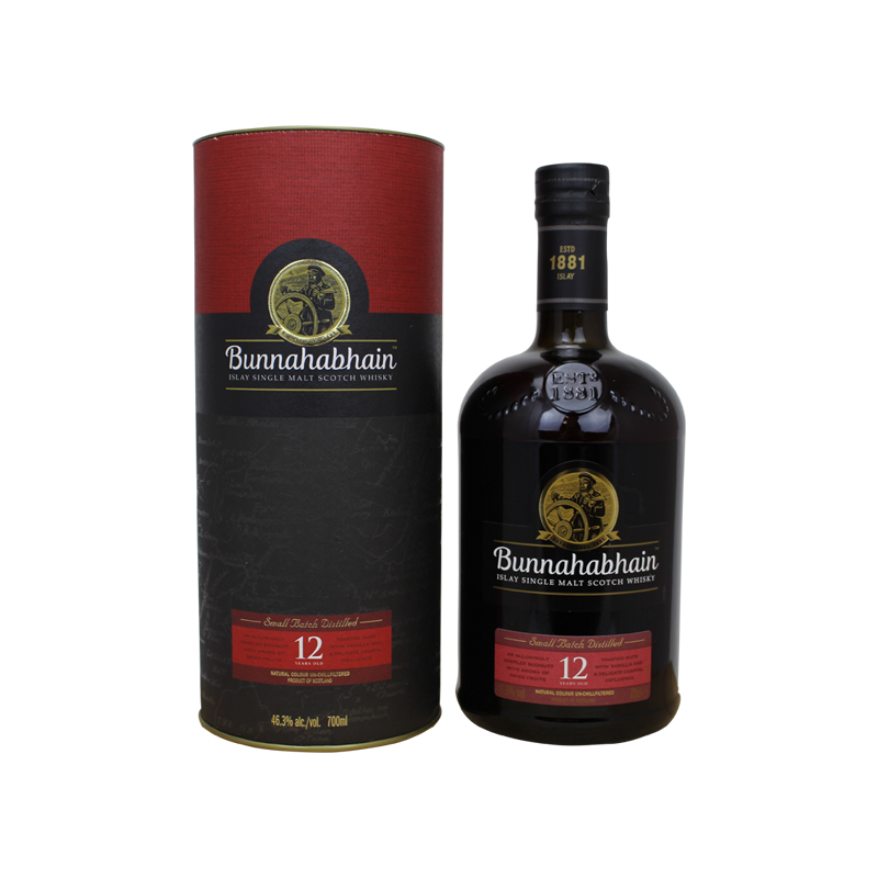 Photographie d'une bouteille de Whisky Bunnahabhain 12 ans