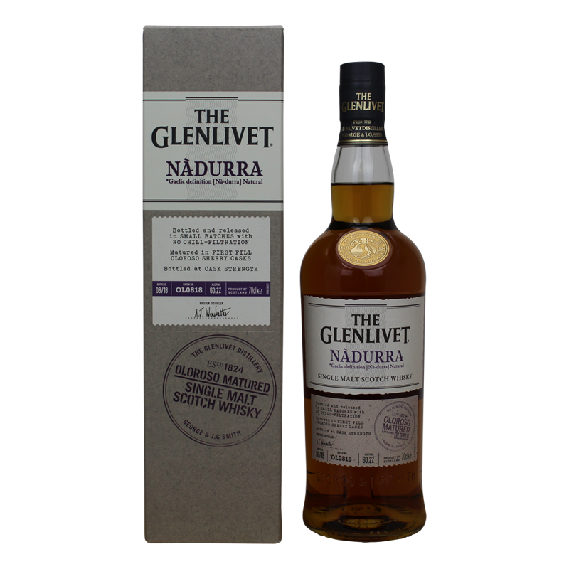 Photographie d'une bouteille de Whisky The Glenlivet Nadurra Oloroso